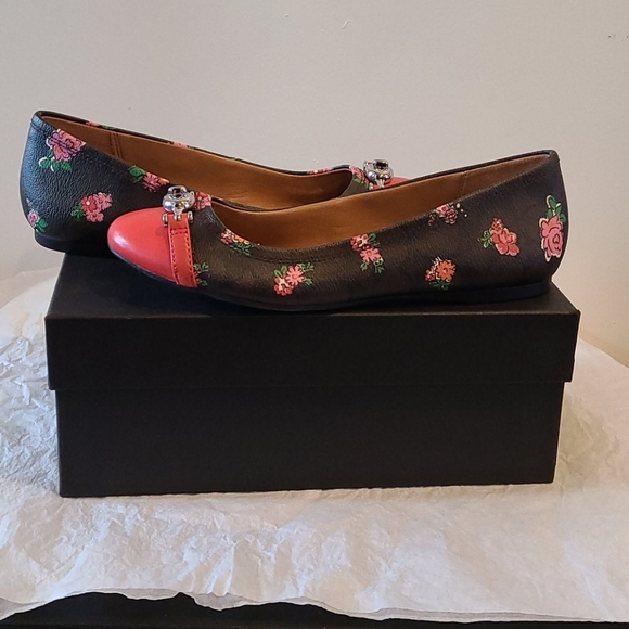 NWB Coach Leila Posey Ballet Flats Sz. 7 - Picture 2 of 5